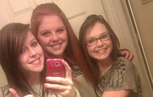 Shelia Eddy, left, Rachel Shoaf, centre, and Skylar Neese, right