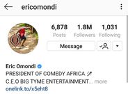 Eric Omondi’s Instagram account