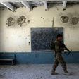 A school in Nangarhar province once used by Islamic State fighters but retaken by Afghan forces last year
