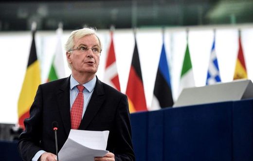 The European Union's Brexit negotiator Michel Barnier says the sooner Britain agrees on divorce terms the sooner it can start talks on a future trade deal after leaving the bloc