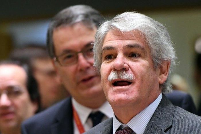 Spain's Foreign Minister Alfonso Dastis told reporters he 'regrets' the deletion of the Spanish version of the website