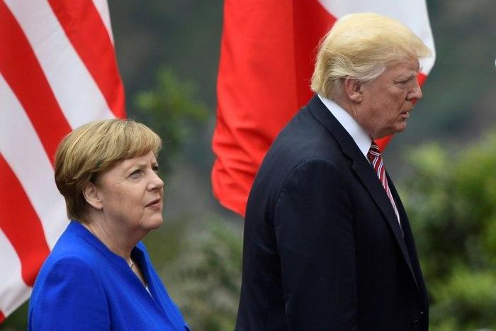 US President Donald Trump, seen here at last week's G7 summit in Italy, has disappointed European leaders by failing to endorse the Paris climate change accord or NATO's mutual defense pledge