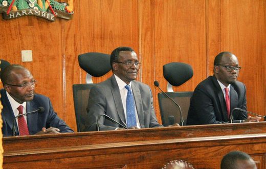Chief Justice David Maraga during the swearing in of new magistrates (Twitter)