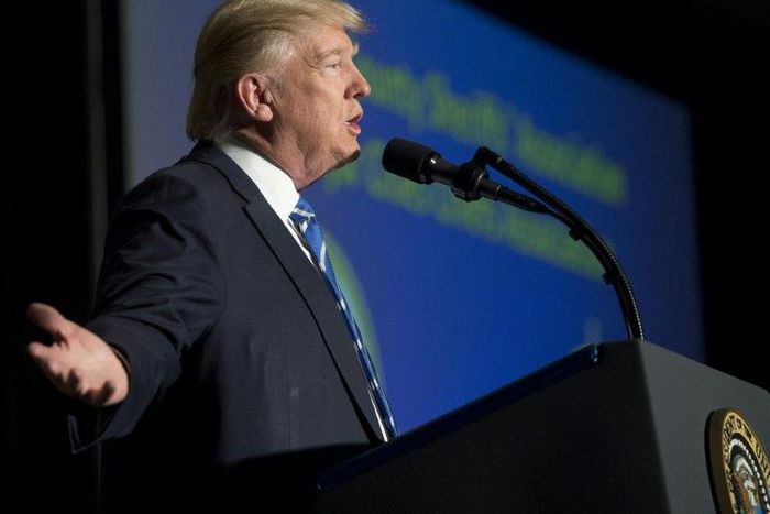 US President Donald Trump condemned as "disgraceful" a hearing in which federal appeals judges appeared skeptical over the government's case to reinstate a travel ban