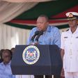 President Uhuru Kenyatta with his aide de camp  Lieutenant Colonel Timothy Stelu Lekolol (Twitter)