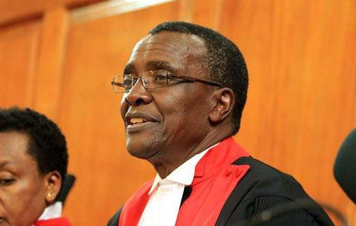 CJ David Maraga during a past hearing at the Supreme Court (Twitter)