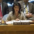 Nikki Haley, US Ambassador to the United Nations, speaks at a Security Council meeting on February 21, 2017 at the UN Headquarters in New York City