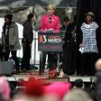 Planned Parenthood president, Cecile Richards, speaks during a protest on the National Mall in Washington, DC, for the Women's March