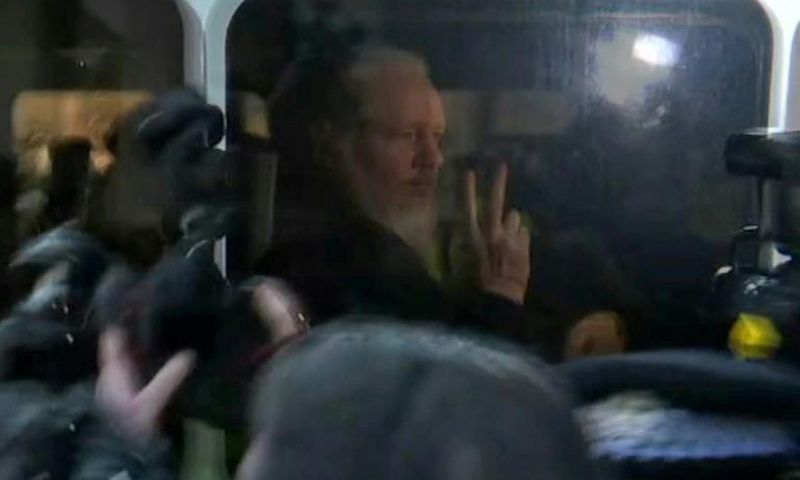 Within hours of police hauling him out of the embassy, the 47-year-old Australia appeared in court for breaching his British bail conditions back in 2012