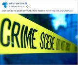 Media report on death at White Rhino Hotel in Nyeri