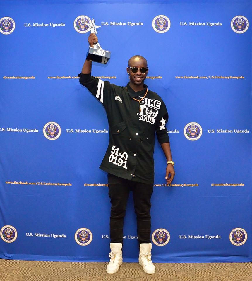 Edd Kenzo after winning BET award (Courtesy)