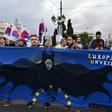 Union workers and pensioners demonstrate against new reforms in the labour sector outside of the Greek Parliament in Athens on October 17, 2016