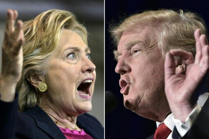 Hillary Clinton and US-president elect Donald Trump