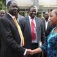 ODM leader Raila Odinga and former devolution CS Ann Waiguru