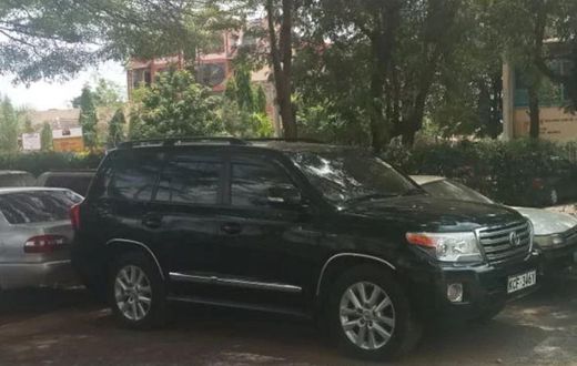The vehicle that Jared Kwaga, the key suspect in the Sh2 billion corruption and ally of Migori Governor Okoth Obado was driving when he was arrested in Kisumu