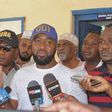 Mombasa Governor Hassan Joho outside the Coast provincial headquarters after recording a statement.