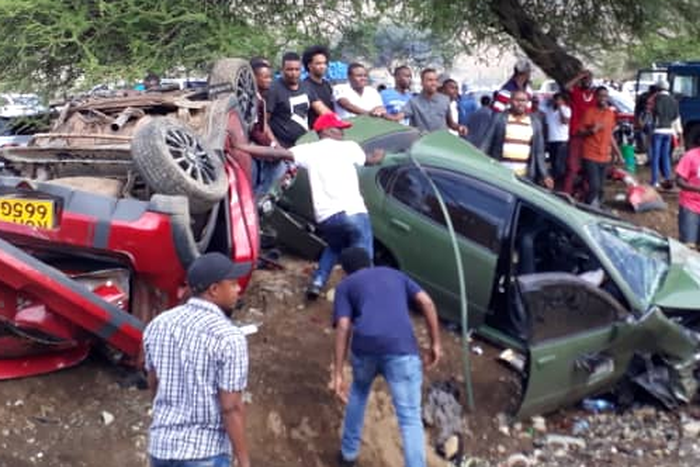 Scene of the deadly Arusha Namanga accident
