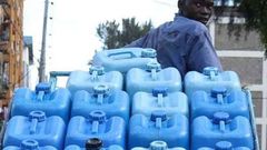 A water vendor in Tena Estate in Nairobi in the past.