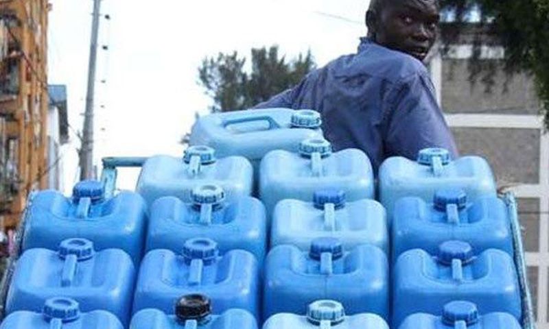 A water vendor in Tena Estate in Nairobi in the past.