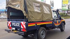 A Kenya Police vehicle