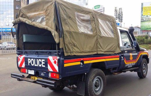 A Kenya Police vehicle