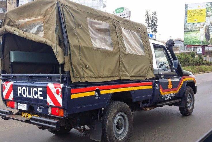 A Kenya Police vehicle