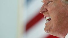 U.S. Republican presidential candidate Trump speaks at a campaign rally in Nashua