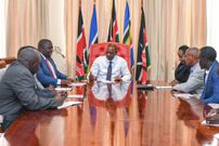 Deputy President William Ruto in a meeting in Karen (Twitter)