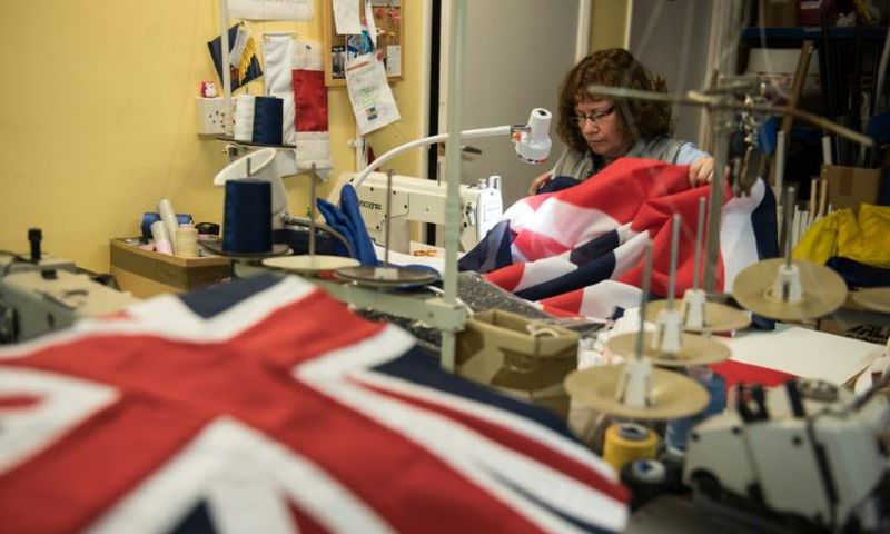 Britain's union flag is proving more popular than ever, with orders up roughly 75 percent since last summer.