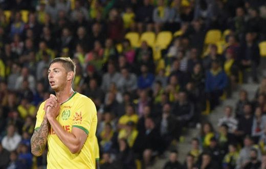 Emiliano Sala in action for Nantes earlier this season