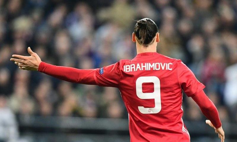 Manchester United's Zlatan Ibrahimovic pictured during the club's Europa League quarter-final first leg against Anderlecht at the Constant Vanden Stock stadium in Brussels on April 13, 2017