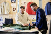 <strong>Two of Hill Citys</strong> lead designers at work. The brands wear-tester program has loyal customers taking prototype clothes for a trial run to provide real feedback on performance.