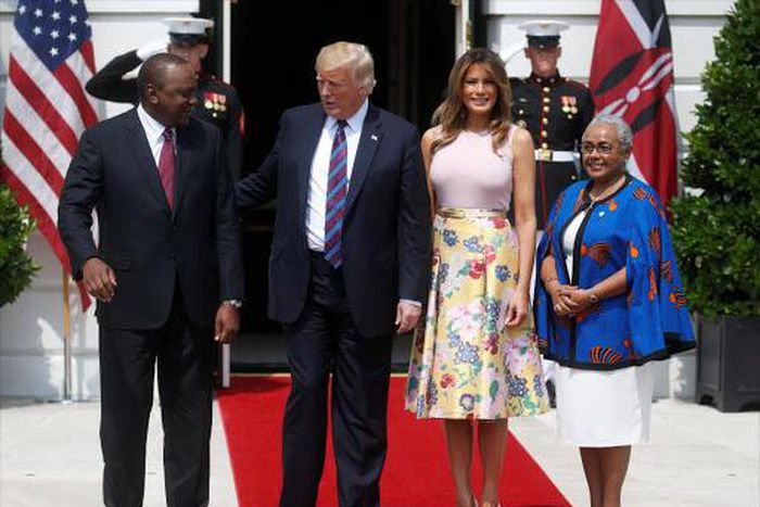 U.S. President Trump welcomes Kenya's President Uhuru at the White House