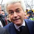 Dutch far-right politician and leader of the Partij Voor De Vrijheid (PVV or Freedom Party) Geert Wilders is surrounded by security and supporters as he officially launches his parliamentary election campaign in Spijkenisse on February 18, 2017. Firebr...