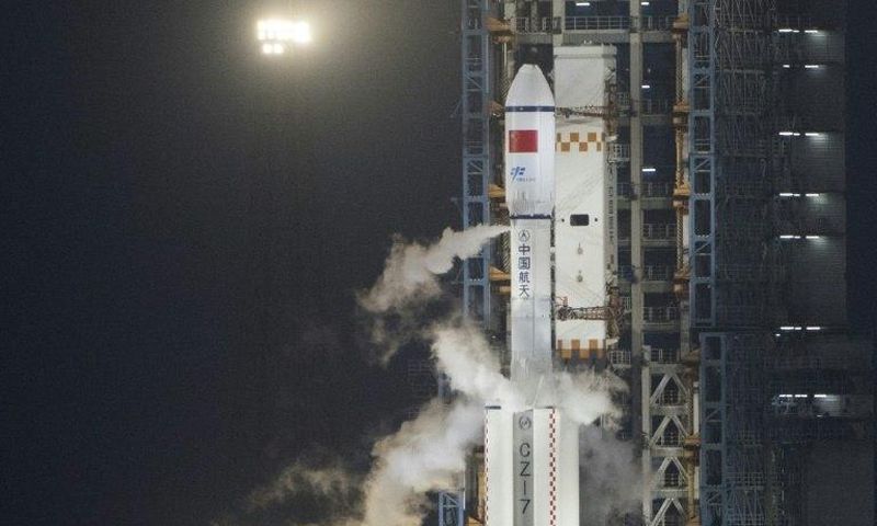 A Long March 7 rocket just before blast off at Wenchang Space Launch Centre on April 20, 2017. Groups of volunteers will live in a sealed lab simulating a lunar-like environment as Beijing prepares for its long-term goal of putting humans on the moon