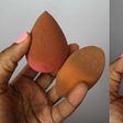 (L) Before and (R) After cleaning beauty blenders