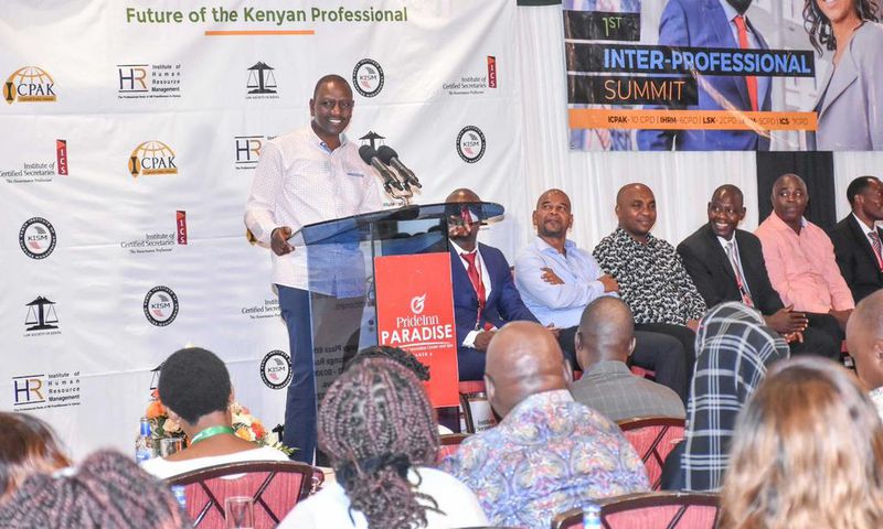 Deputy President William Ruto speaking in Mombasa