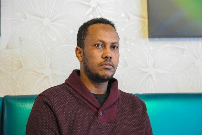 Farhan Ahmed, a 36-year-old refugee claimant, pictured in a Winnipeg hotel on February 9, 2017 after arriving with a group of other migrants over the US-Canada border to seek asylum in Canada