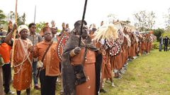 The Kikuyu elders at a past event. Elders drawn from across the country placed a curse on the Royal Media Services Chairman S.K Macharia for his “betrayal” of the Kikuyu community and exposing them to attacks.
