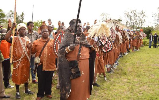 The Kikuyu elders at a past event. Elders drawn from across the country placed a curse on the Royal Media Services Chairman S.K Macharia for his “betrayal” of the Kikuyu community and exposing them to attacks.