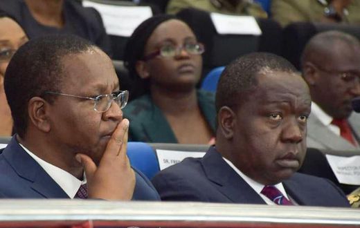 File image of Interior CS Fred Matiangi with PS Karanja Kibicho