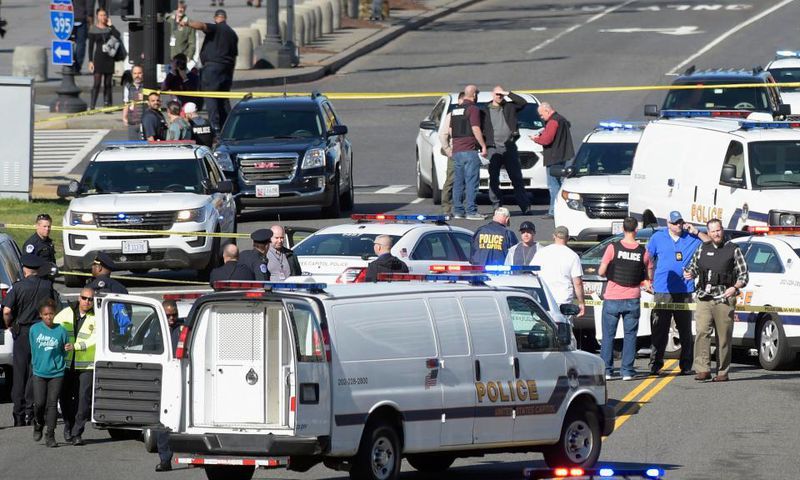Police reports that gunshots were heard near Capitol Hill