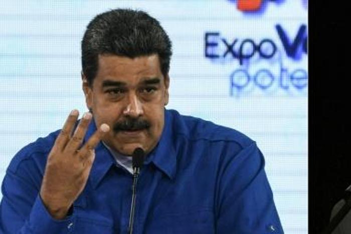 Venezuela's President Nicolas Maduro (left) is blocking US aid while self-proclaimed acting president Juan Guaido has vowed he will get the food and medicine into the country "one way or another"