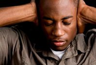 Depressed black man