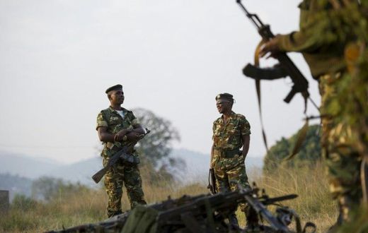 Soldiers guard a voting station in the opposition stronghold of Musaga in Bujumbura, Burundi, on June 29, 2015