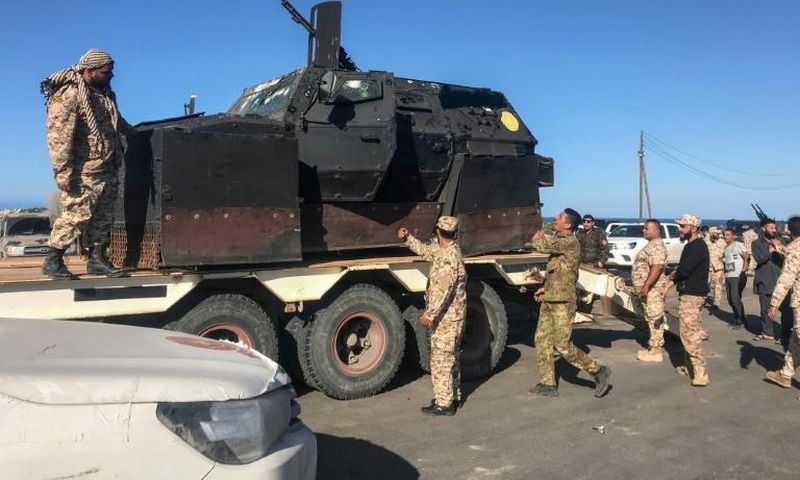 Forces loyal to Libya's UN-backed unity government have sent reinforcements to push back an advance on Tripoli by fighters of strongman Khalifa Haftar