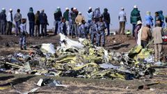 The scene of the Ethiopian Airlines Flight ET 302 plane crash.