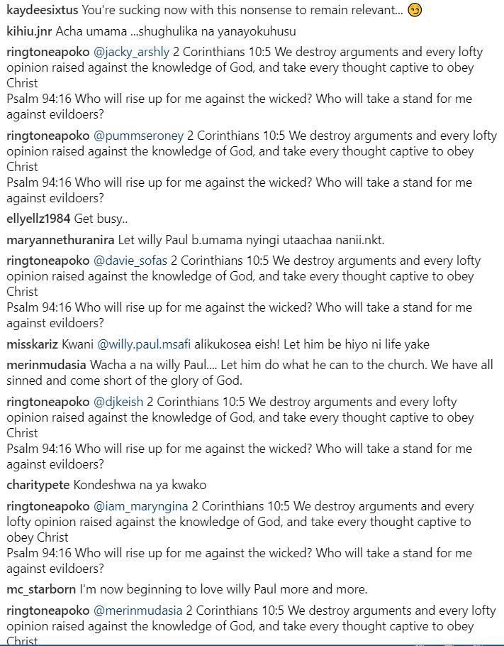 Ringtone attacked for claiming Willy Paul is a devil worshiper
