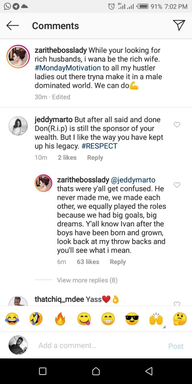 Ivan Don never made me – Zari Hassan