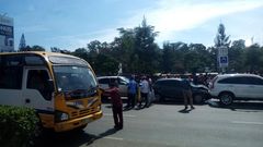 Vehicles involved in an accident along Uhuru Highway